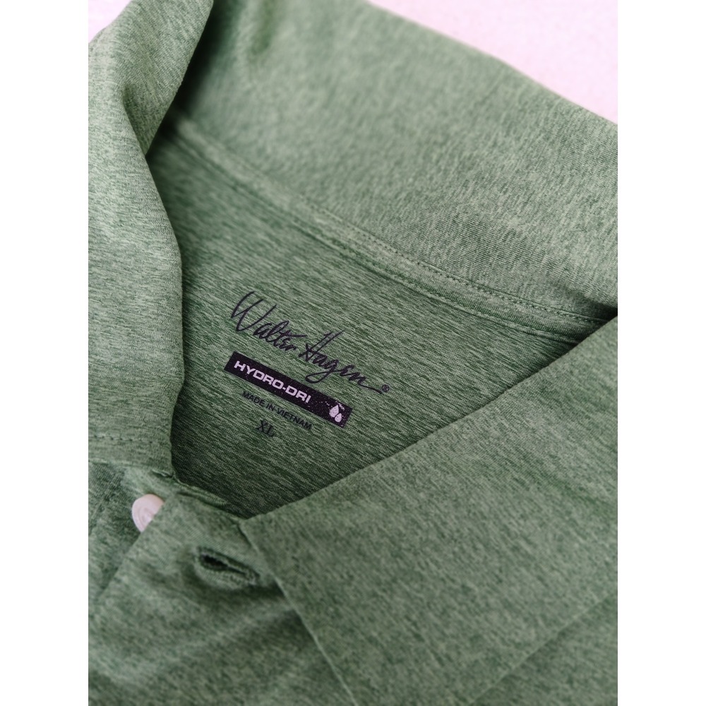 Walter Hagen Polo Shirt Mens XL Green Excellent‎ Long Sleeve Hydro-Dri Stretch